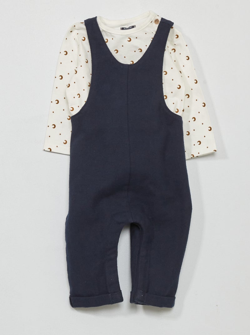 Conjunto camiseta + peto  - 2 piezas BLANCO - Kiabi