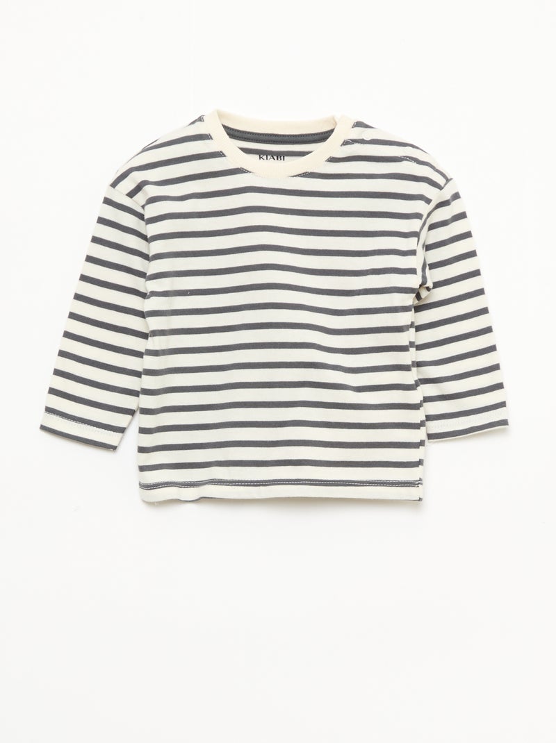 Conjunto camiseta + peto - 2 piezas Gris - Kiabi