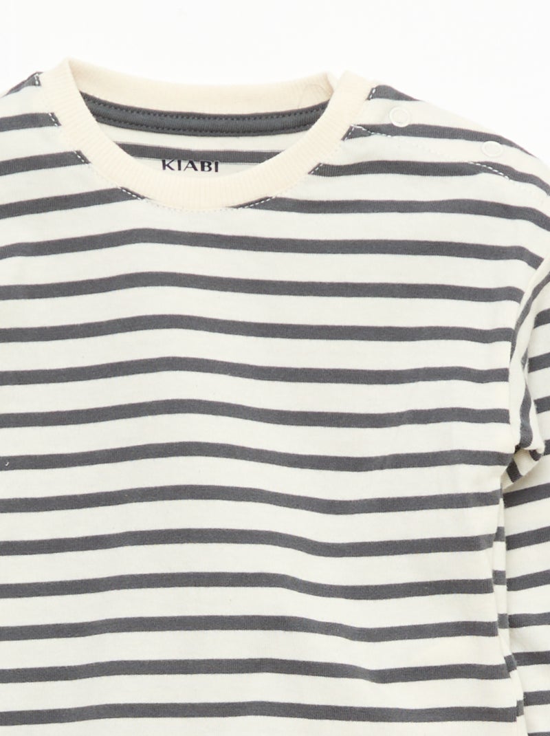 Conjunto camiseta + peto - 2 piezas Gris - Kiabi