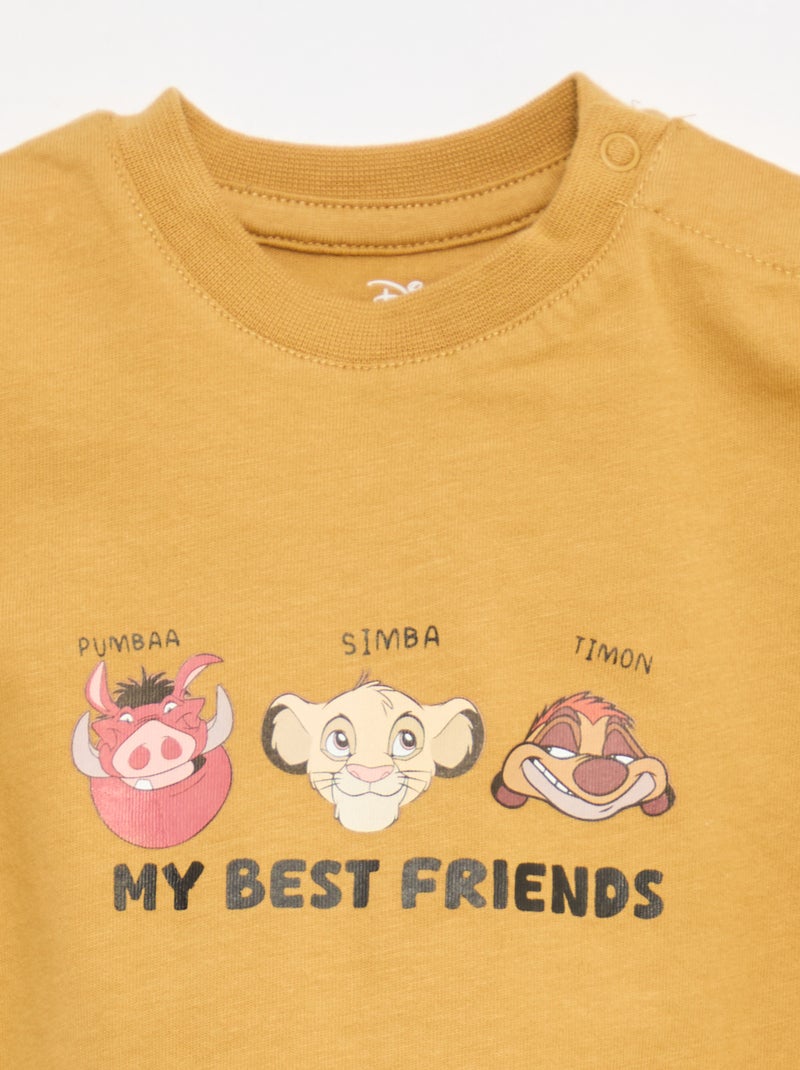 Conjunto camiseta + peto "Disney" "El Rey León" - 2 piezas Amarillo - Kiabi