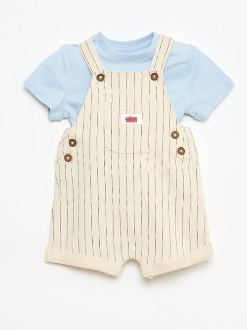 Conjunto camiseta + peto 'Disney' 'Mickey' - 2 piezas - Kiabi