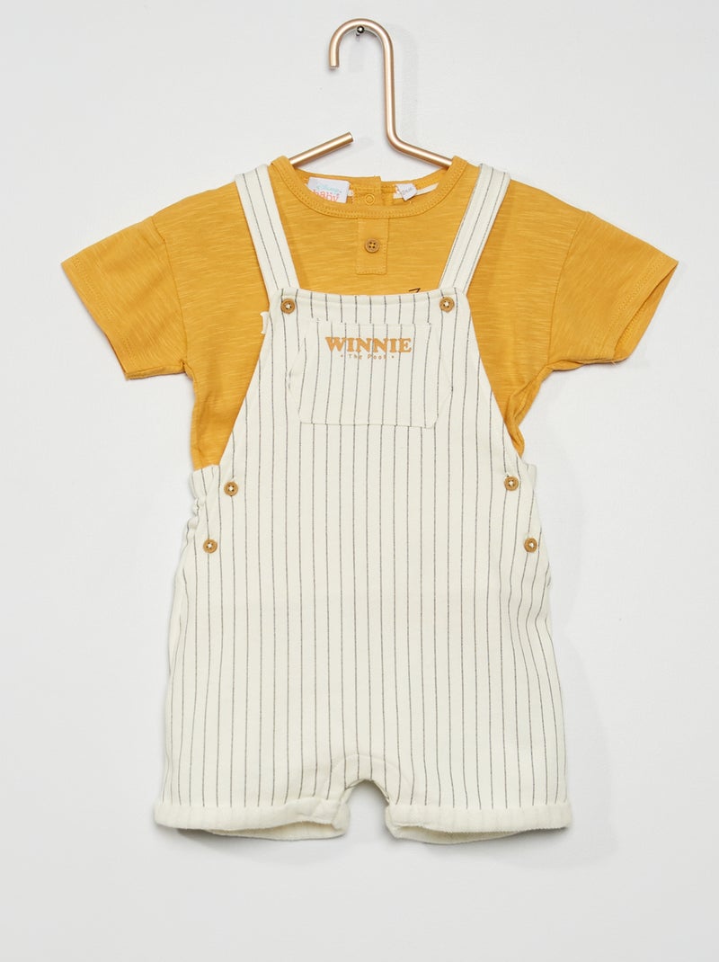 Conjunto camiseta + peto 'Mickey' AMARILLO - Kiabi