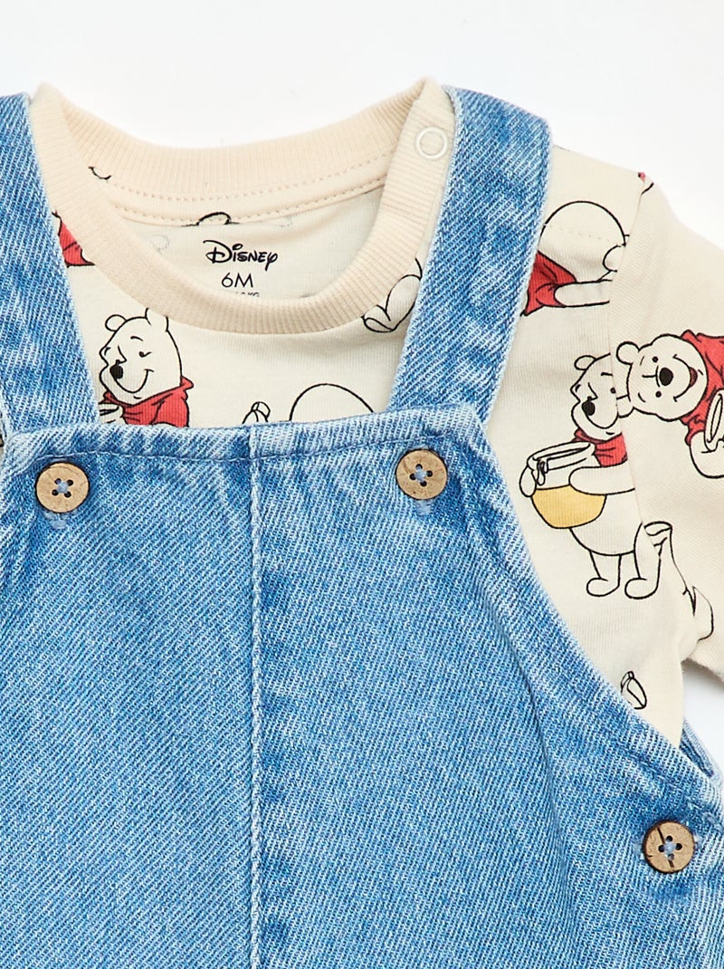 Conjunto camiseta + peto \u0027Mickey\u0027 \u0027Disney\u0027 - 2 piezas Beige - Kiabi