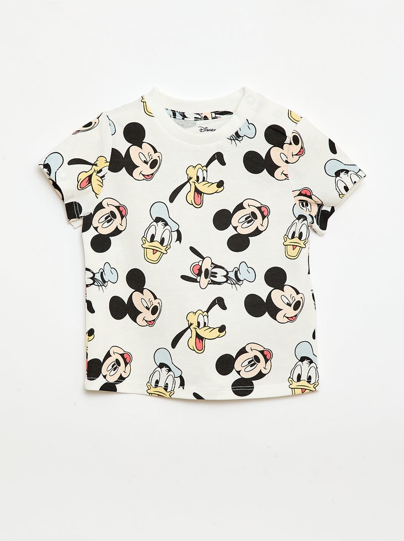 Conjunto camiseta + peto \u0027Mickey\u0027 \u0027Disney\u0027 - 2 piezas Blanco - Kiabi