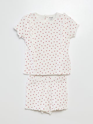 Conjunto camiseta + short de pijama - 2 piezas