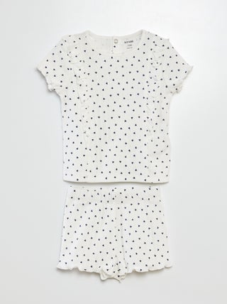 Conjunto camiseta + short de pijama - 2 piezas