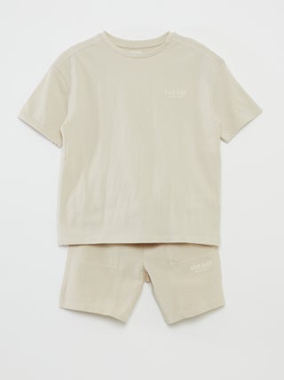 Conjunto camiseta + short deportivo - 2 piezas