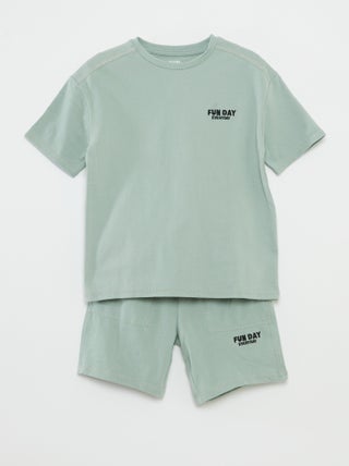 Conjunto camiseta + short deportivo - 2 piezas