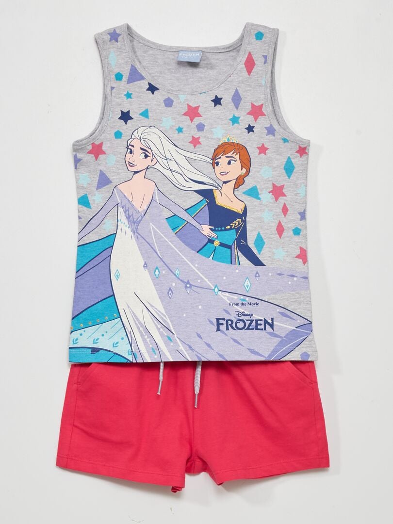 Conjunto camiseta + short 'Frozen' - 2 piezas blanco/rosa - Kiabi