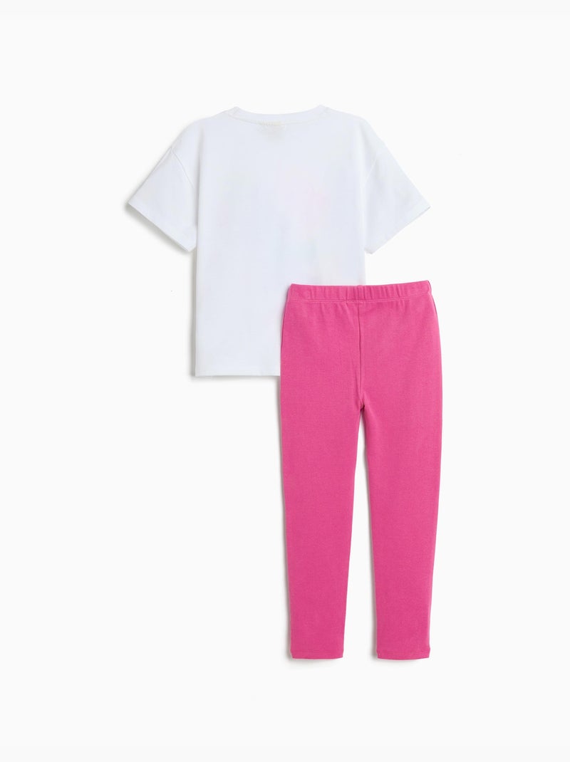 Conjunto camiseta y leggings Stitch, MO Fashion Rosa - Kiabi