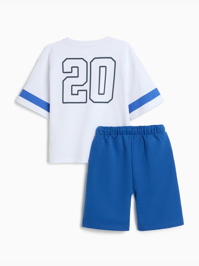 Conjunto camiseta y shorts, MO Fashion Azul - Kiabi