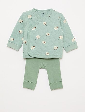 Conjunto chaleco cruzado + legging - 2 piezas