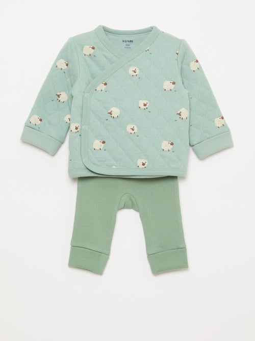 Conjunto chaleco cruzado + legging - 2 piezas - Kiabi