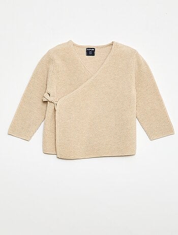 Conjunto chaleco cruzado + leggings de punto - 2 piezas