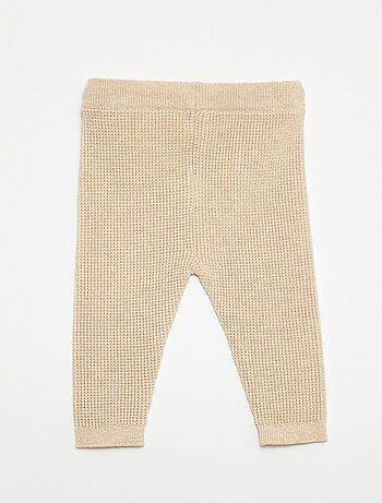 Conjunto chaleco cruzado + leggings de punto - 2 piezas