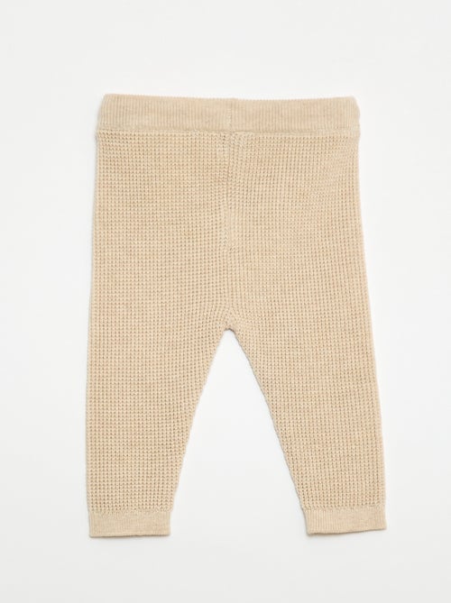 Conjunto chaleco cruzado + leggings de punto - 2 piezas - Kiabi