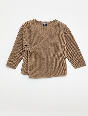 Conjunto chaleco cruzado + leggings de punto - 2 piezas