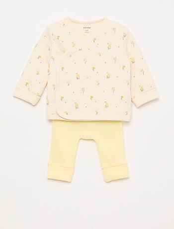 Conjunto chaqueta cruzada + legging - 2 piezas