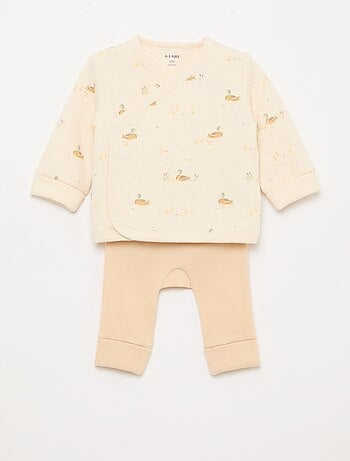 Conjunto chaqueta cruzada + legging - 2 piezas