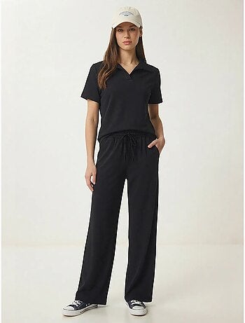 Conjunto co-ord de dos piezas con cintura media y cuello polo istanbul