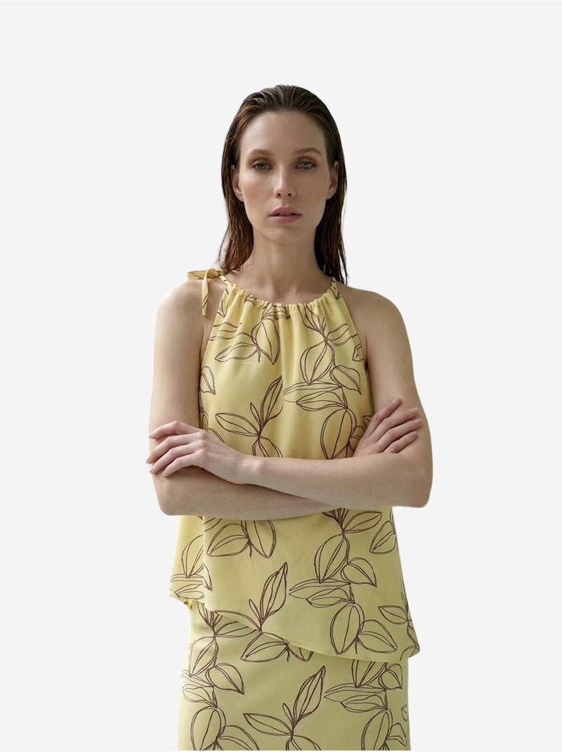 Conjunto co-ord de dos piezas de lyocell my fashion Amarillo limón - Kiabi
