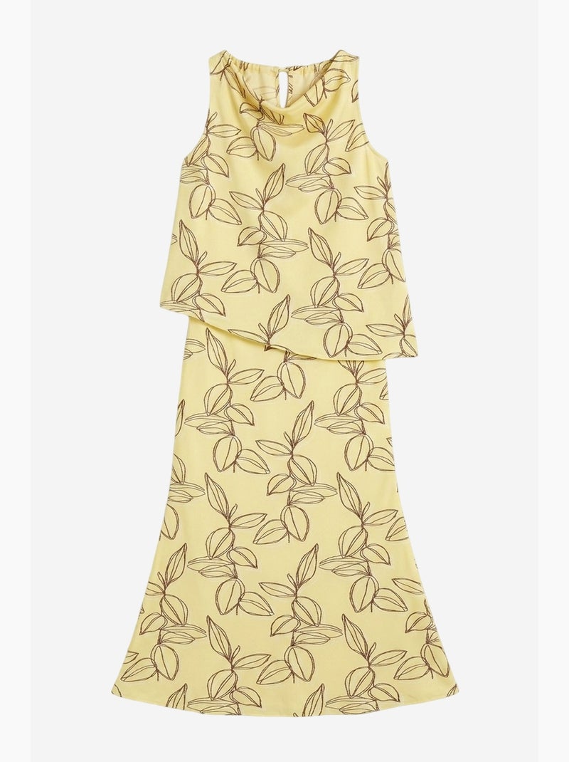 Conjunto co-ord de dos piezas de lyocell my fashion Amarillo limón - Kiabi