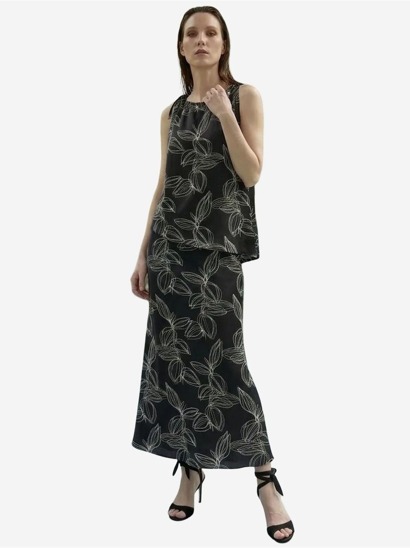 Conjunto co-ord de dos piezas de lyocell my fashion Negro - Kiabi