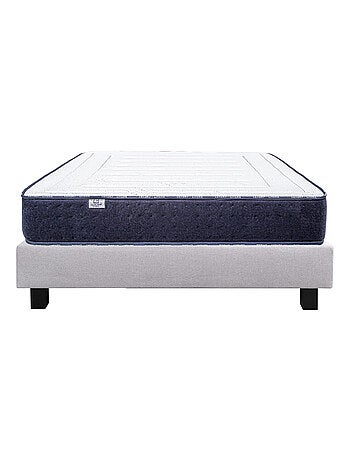 Conjunto colchón de espuma 24 cm y somier gris
