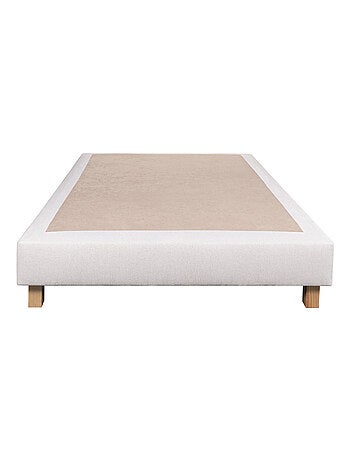 Conjunto colchón de espuma de 20 cm y somier beige
