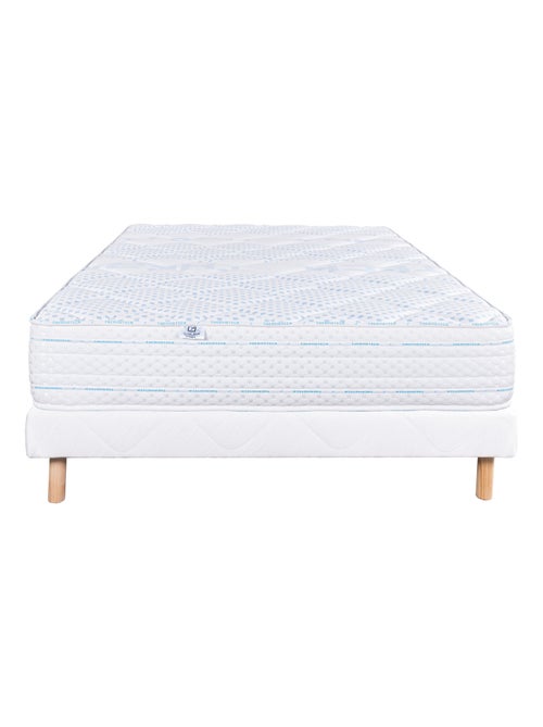 Conjunto colchón espuma 24 cm y somier blanco - Kiabi Conjunto colchón espuma 24 cm y somier blanco - Kiabi