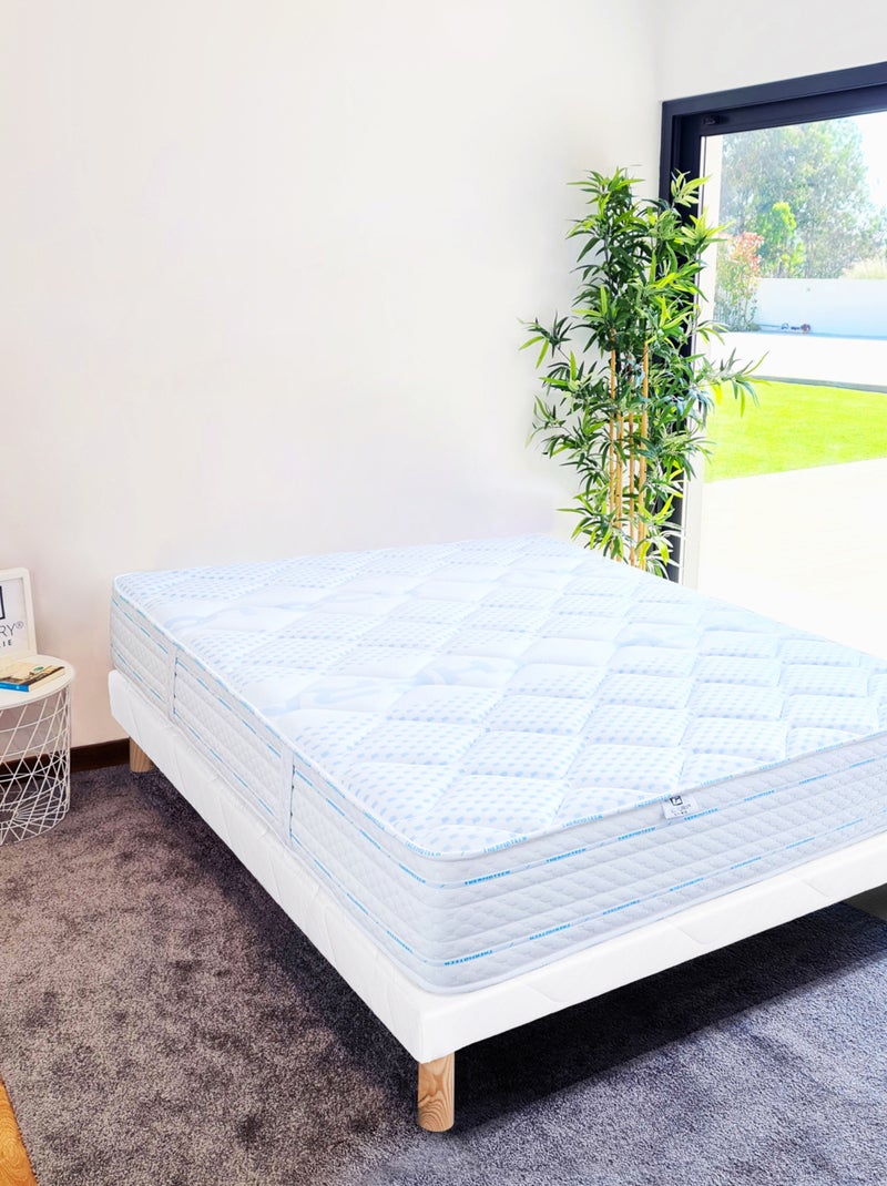 Conjunto colchón espuma 24 cm y somier blanco Blanco - Kiabi