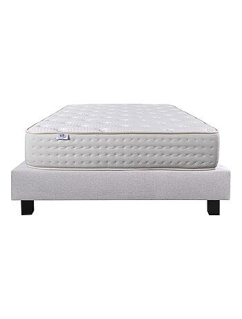 Conjunto colchón espuma 26 cm y somier gris