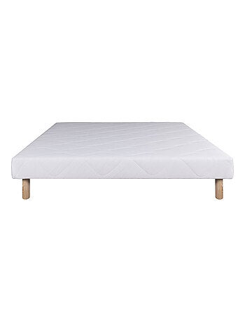 Conjunto colchón espuma viscoelástica 26 cm y somier blanco