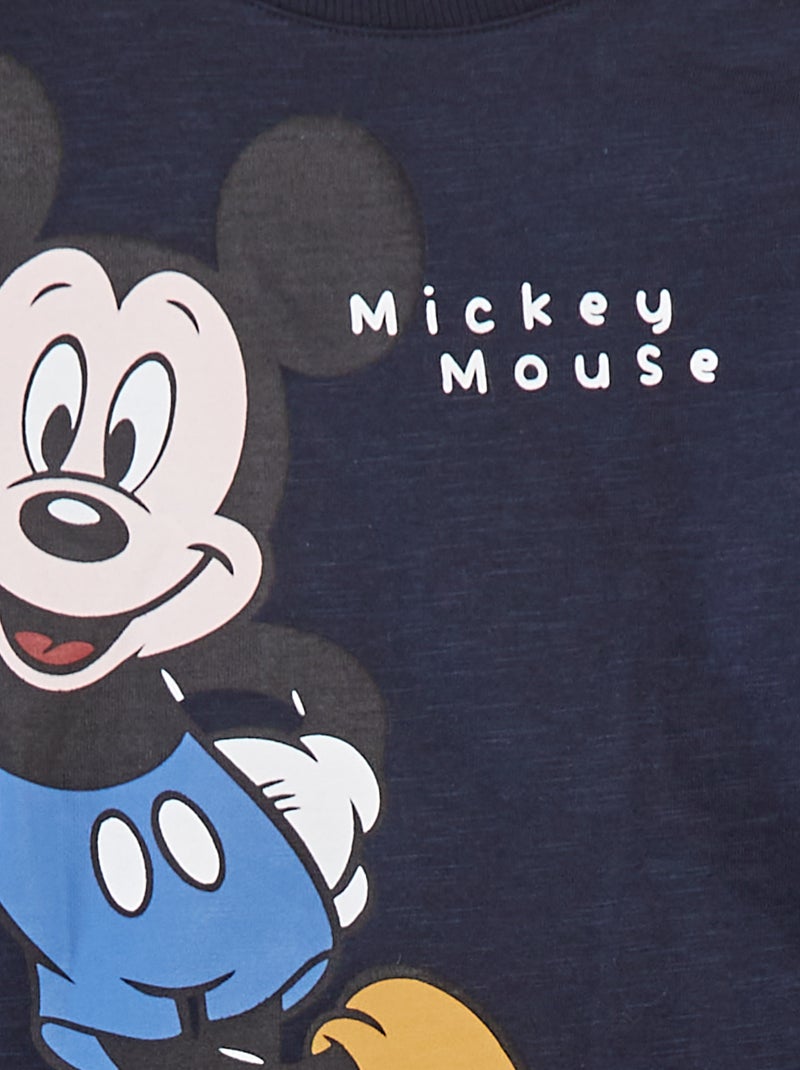 Conjunto con camiseta 'Disney' + peto corto de rayas - 2 piezas AZUL - Kiabi
