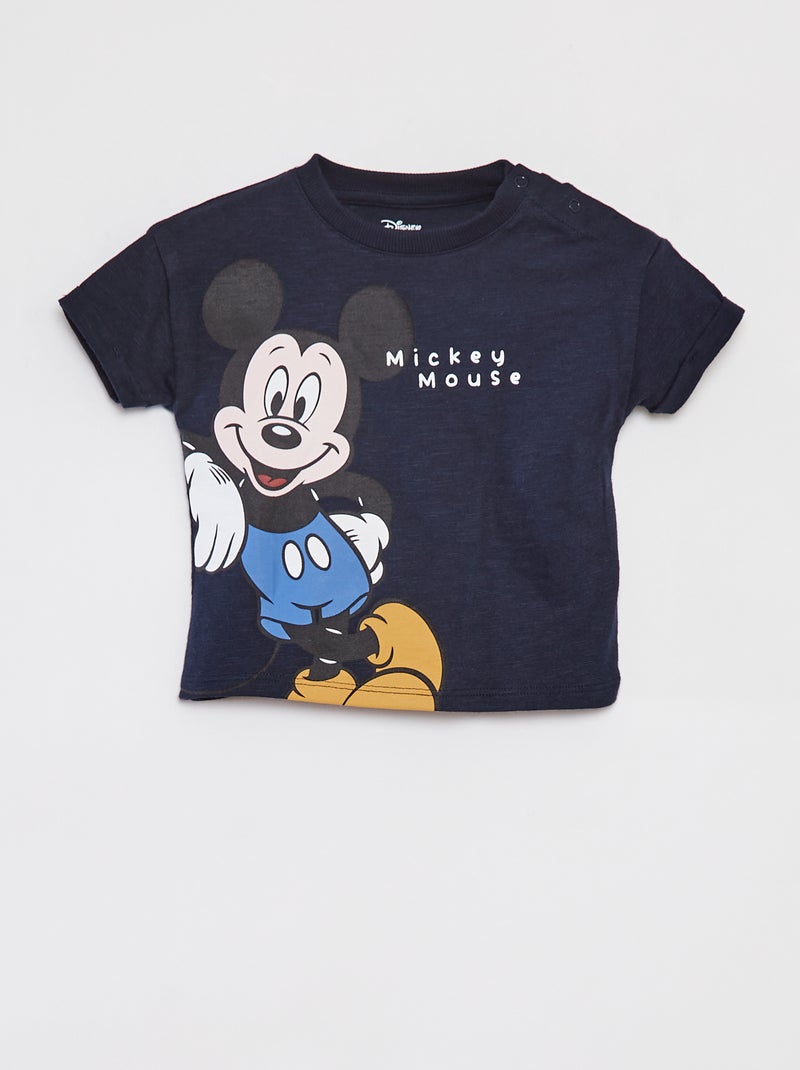 Conjunto con camiseta 'Disney' + peto corto de rayas - 2 piezas AZUL - Kiabi