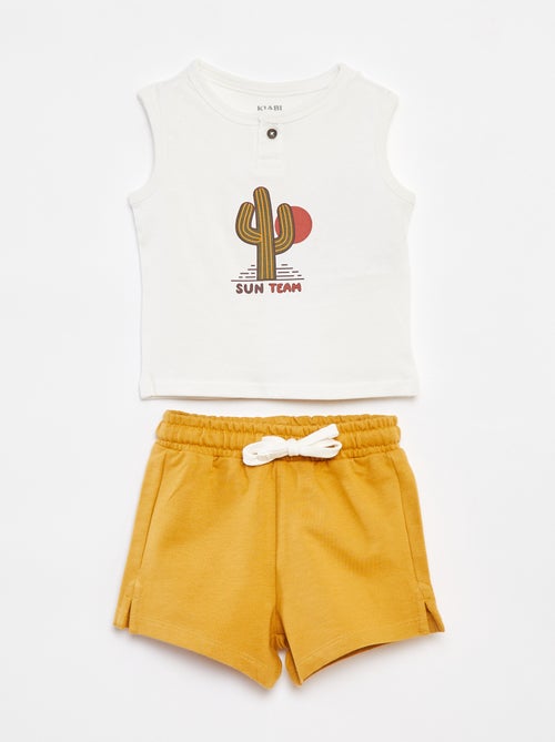 Conjunto con camiseta sin mangas + short - 2 piezas - Kiabi