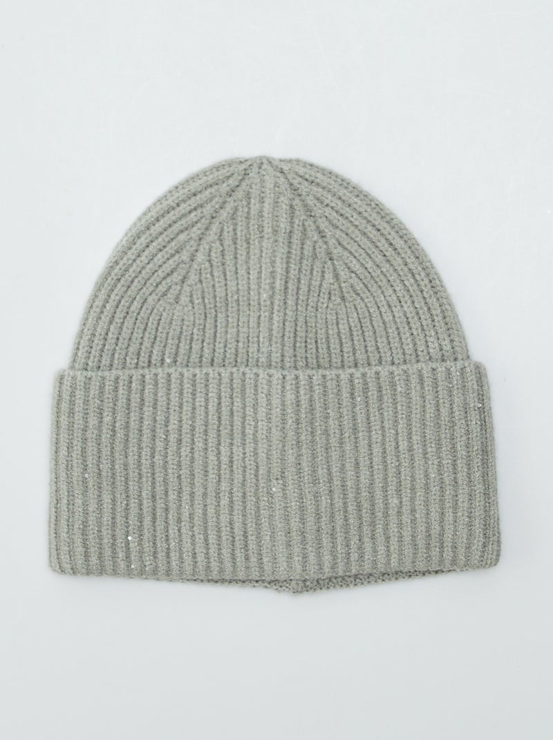 Conjunto con gorro + bufanda con brillos VERDE - Kiabi