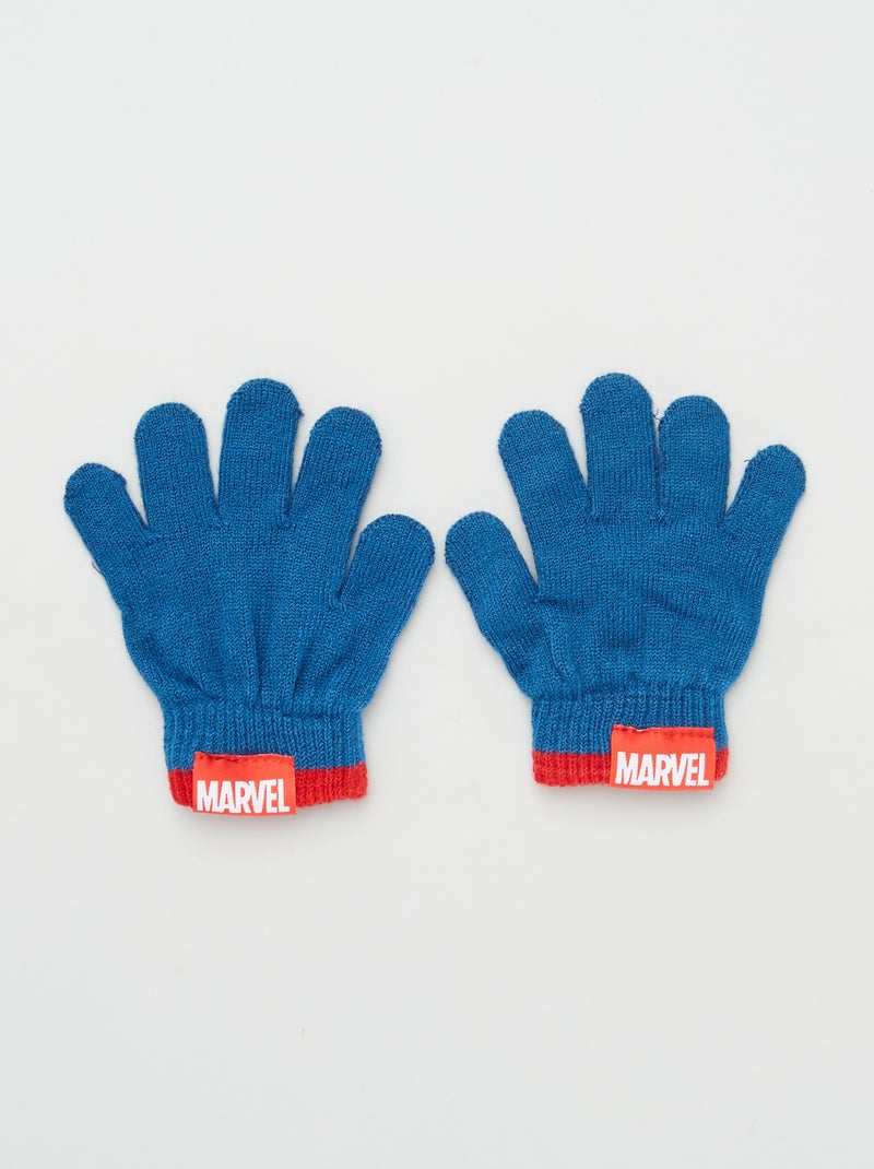 Conjunto con gorro + guantes + bufanda tipo braga 'Los Vengadores' azul - Kiabi