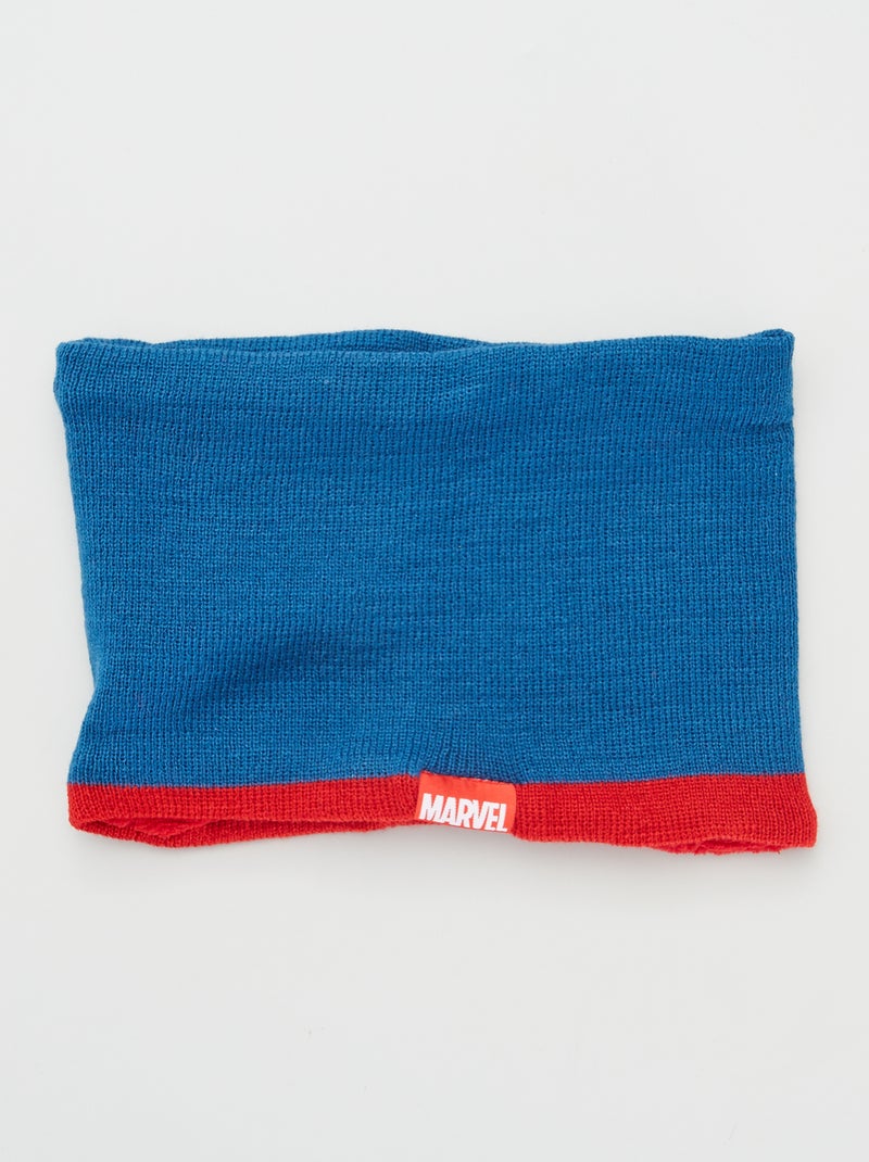 Conjunto con gorro + guantes + bufanda tipo braga 'Los Vengadores' azul - Kiabi