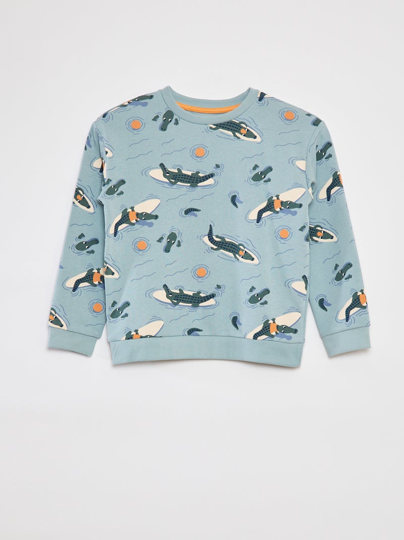 Conjunto con sudadera de chándal + short - 2 piezas AZUL - Kiabi