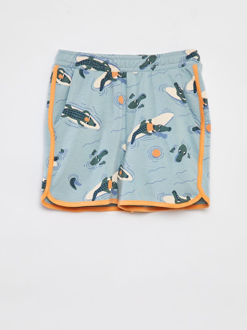 Conjunto con sudadera de chándal + short - 2 piezas AZUL - Kiabi