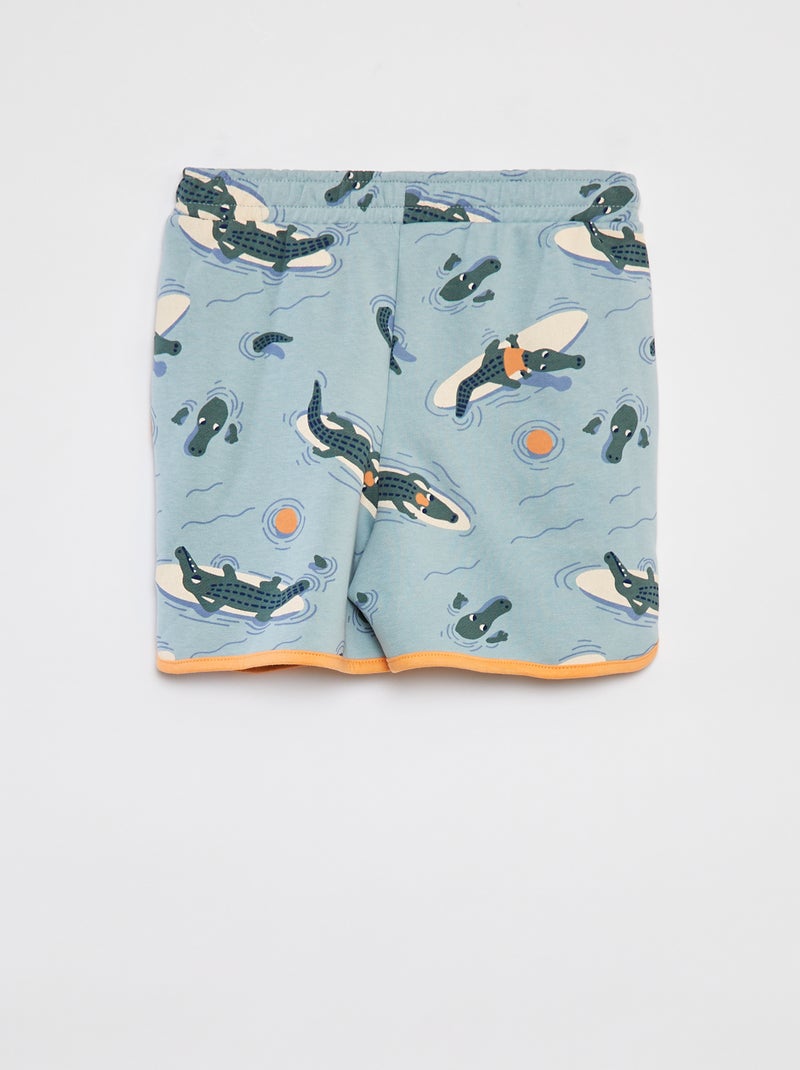 Conjunto con sudadera de chándal + short - 2 piezas AZUL - Kiabi