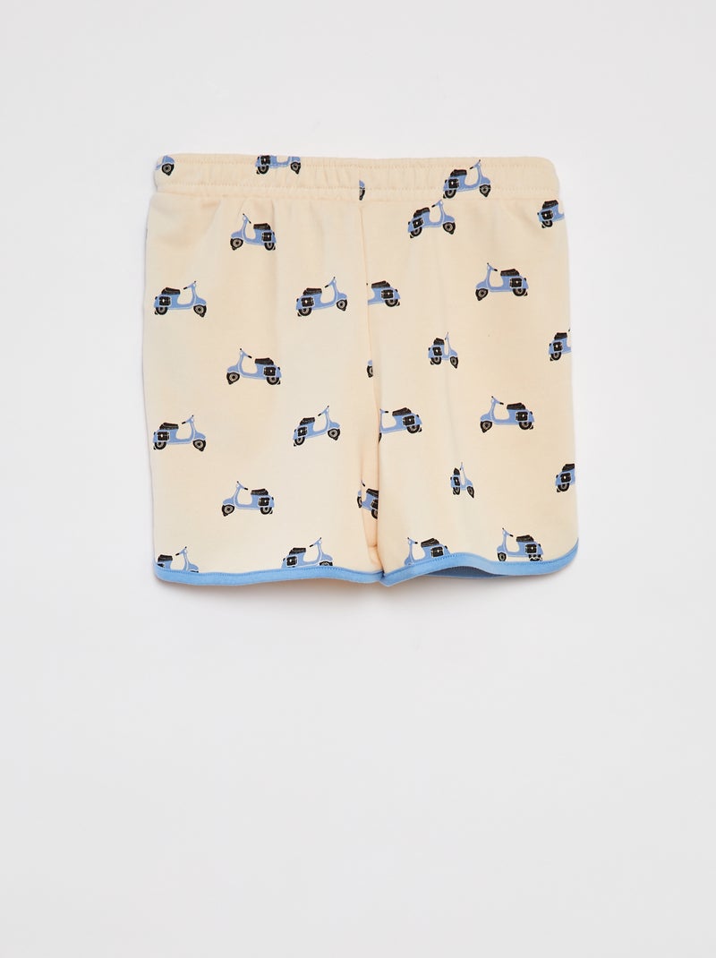 Conjunto con sudadera de chándal + short - 2 piezas BEIGE - Kiabi