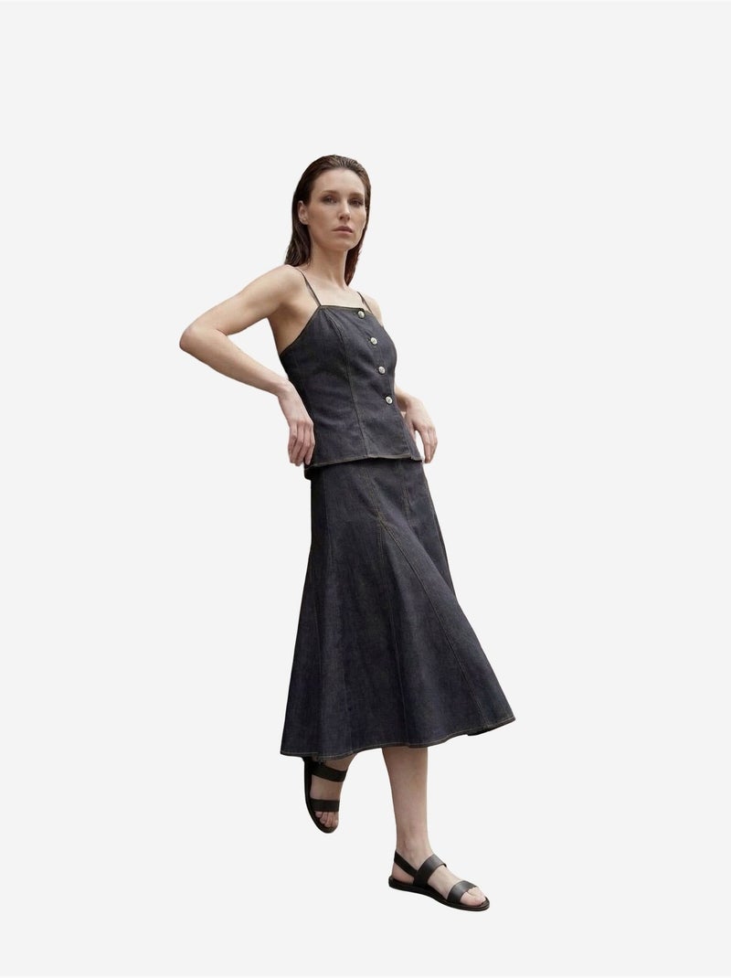 Conjunto coord de dos piezas de algodón-lycra para mujer my fashion Gris negro - Kiabi