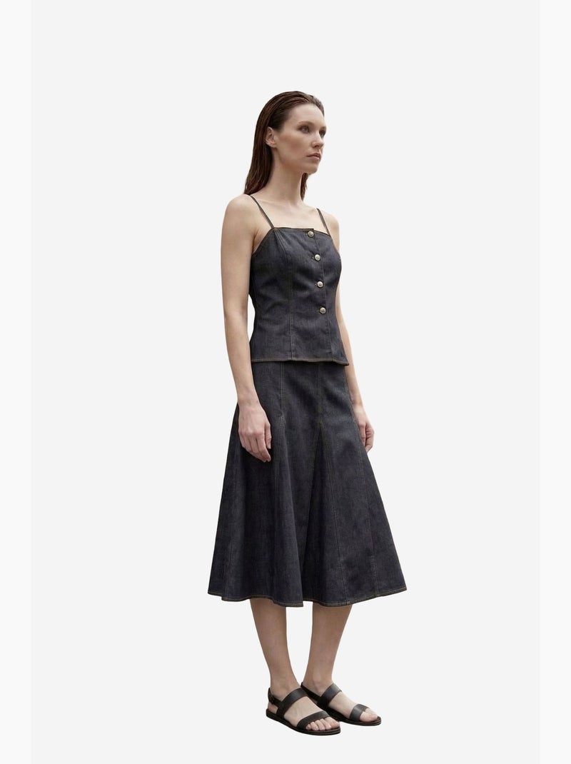Conjunto coord de dos piezas de algodón-lycra para mujer my fashion Gris negro - Kiabi