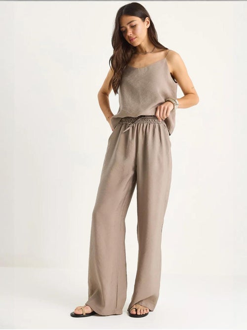Conjunto coordinado de camisola sin mangas y pantalón de pernera ancha lucci - Kiabi Conjunto coordinado de camisola sin mangas y pantalón de pernera ancha lucci - Kiabi