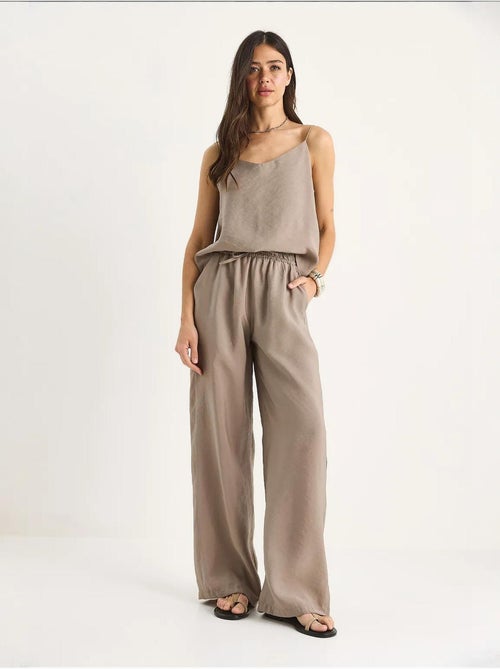 Conjunto coordinado de camisola sin mangas y pantalón de pernera ancha lucci - Kiabi Conjunto coordinado de camisola sin mangas y pantalón de pernera ancha lucci - Kiabi