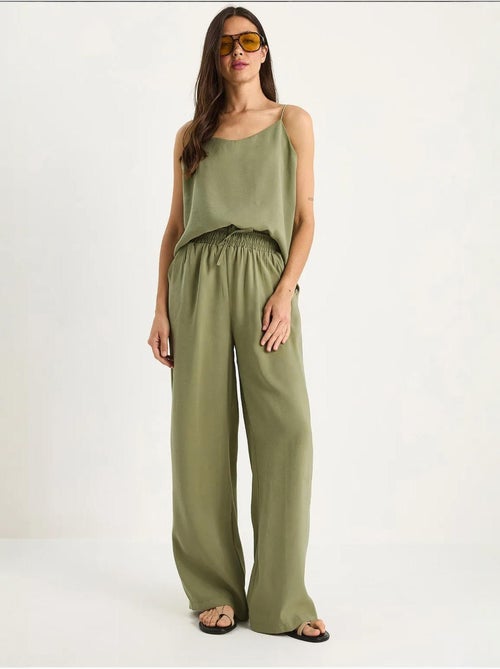 Conjunto coordinado de camisola sin mangas y pantalón de pernera ancha lucci - Kiabi