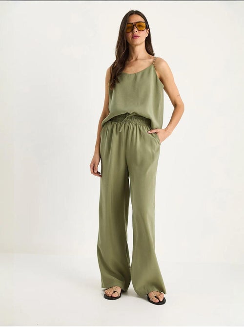 Conjunto coordinado de camisola sin mangas y pantalón de pernera ancha lucci - Kiabi