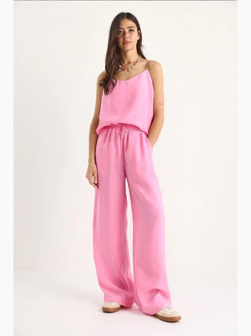 Conjunto coordinado de camisola sin mangas y pantalón de pernera ancha lucci - Kiabi